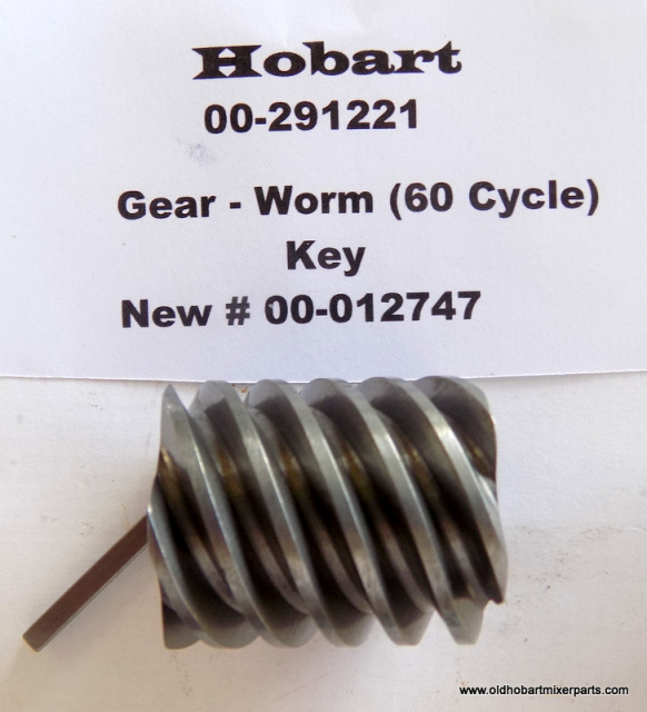 Hobart D300 00-291221 Gear - Worm Key 00-012747 